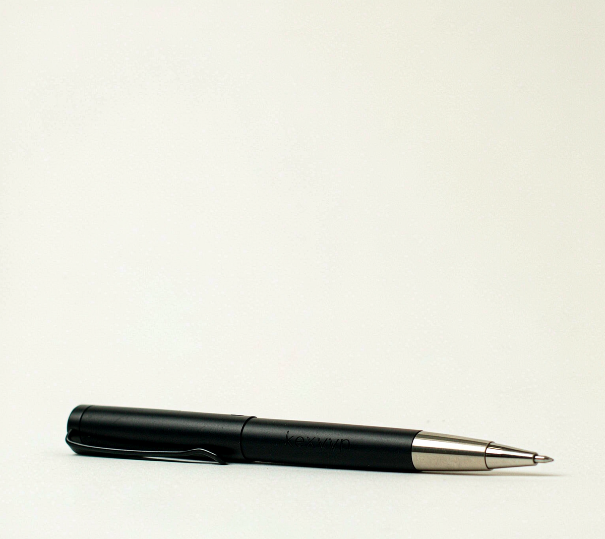 Matte Black Aluminium Fountain Pen — Polished Steel Nib
