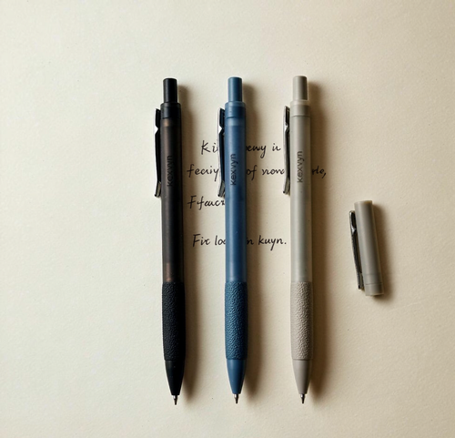 Gel Ink Rollerball Trio, 0.5 mm — Ink Black, Slate Blue, Clay Grey